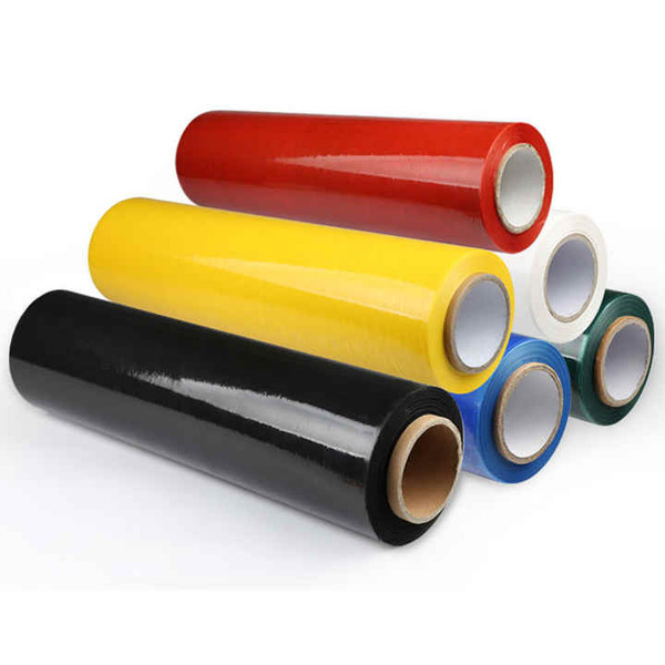STRETCH FILM, BLACK, 18" X 80 GA X 1500', 4 ROLLS PER CARTON