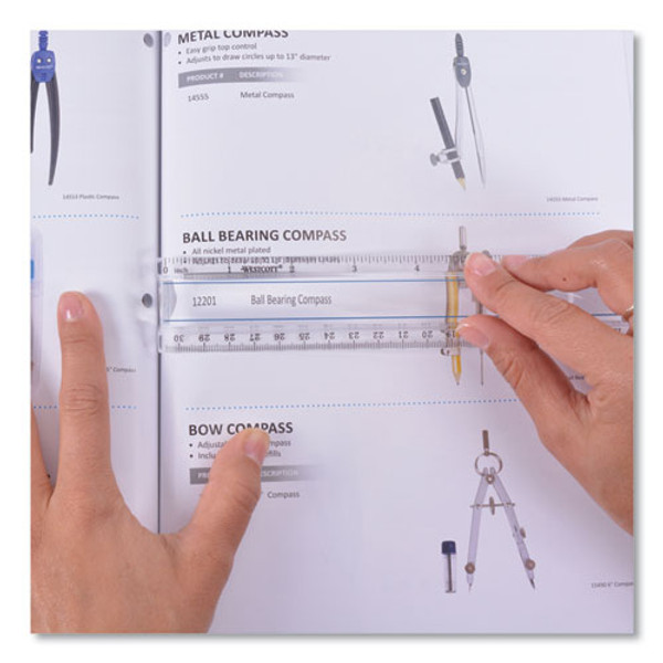 Universal Clear Plastic Ruler, Standard-metric, 12