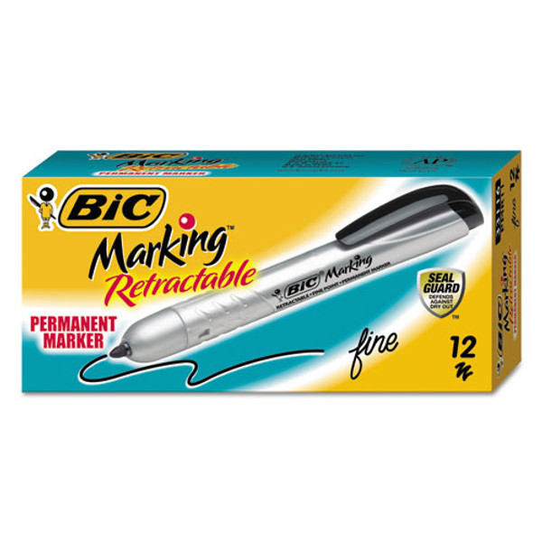 Bic Marking Ultra-Fine Tip Permanent Marker Tuxedo Black Dozen