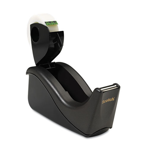 Scotch, Value Desktop Tape Dispenser, 1 Core, Two-Tone Black (MMMC60BK)