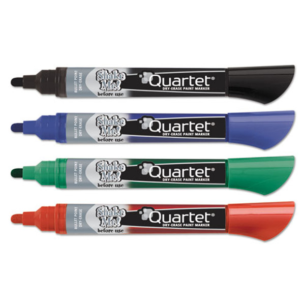 Quartet EnduraGlide Dry-Erase Markers, Chisel Point, Assorted Colors - 4 pack