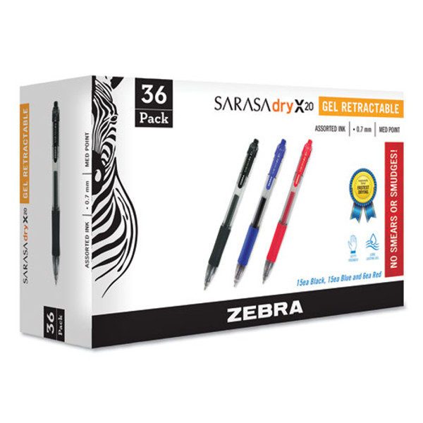 ZEB46881 - Zebra SARASA dry X20 Retractable Gel Pen - Medium Pen