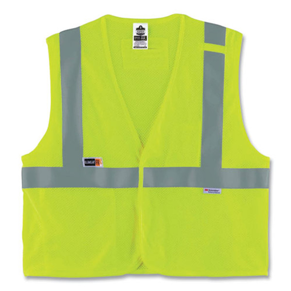 Hi-Vis FR Work Vest, Modacrylic, Hook & Loop