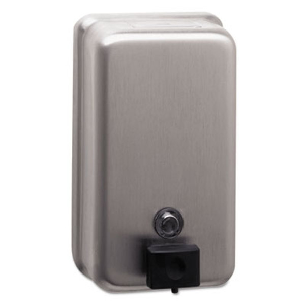 ClassicSeries Surface-Mounted Soap Dispenser, 40 oz, 4.75 x 3.5 x 8.13, Stainless Steel