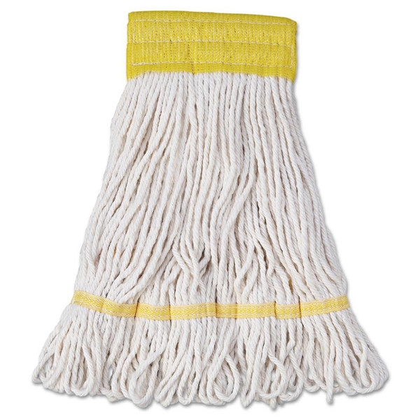 Super Loop Wet Mop Head, Cotton/Synthetic, Large Size, White, - Janitorial Supplies -  Mobile Janitorial Supply