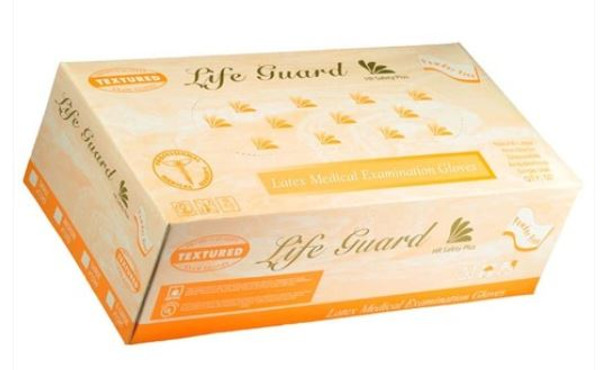 Lifeguard,  # 1243, High Risk 14 Mil Exam Disposable Gloves, Powder Free Latex, Blue, Size Medium, 50/Bx, 10/Carton - Janitorial Supplies -  Mobile Janitorial Supply