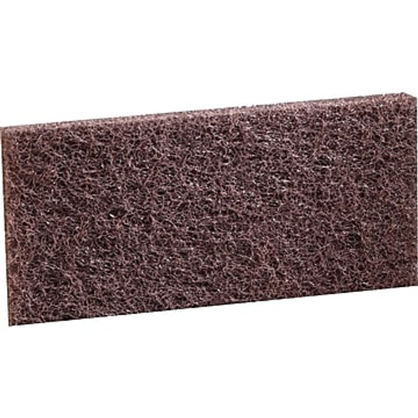 Heavy Duty Brown Utility Pads, 4" x 10", 5 Pads
