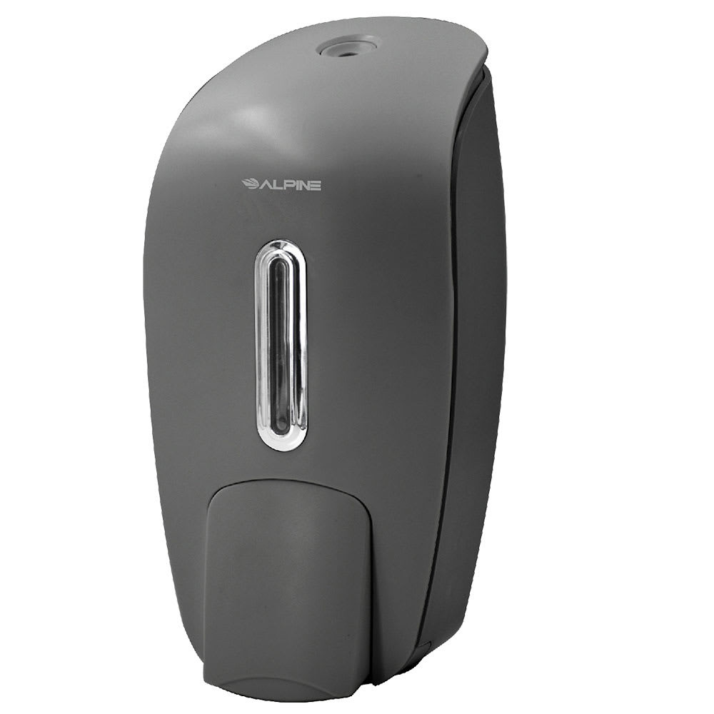 Alpine Industries 27 oz Wall-Mount Liquid Soap & Hand Sanitizer Dispenser, Manual, Gray (425GRY)