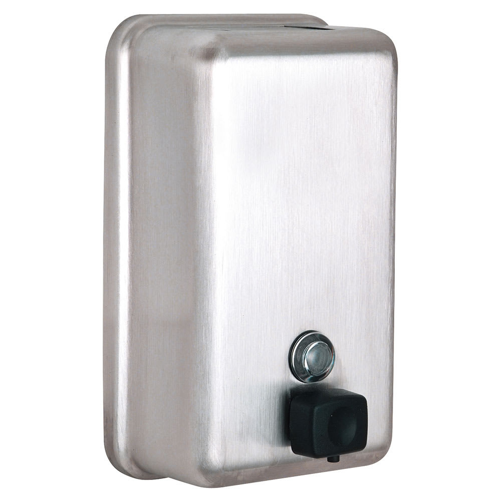 Alpine Industries 40 oz Wall-Mount Liquid Soap Dispenser - Manual, Stainless (423SSB)