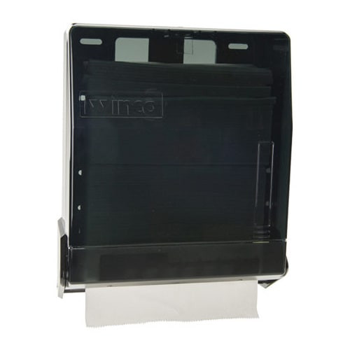 Winco Surface Mount Paper Towel Dispenser for M Fold & C Fold - Plastic, Black (TD300)