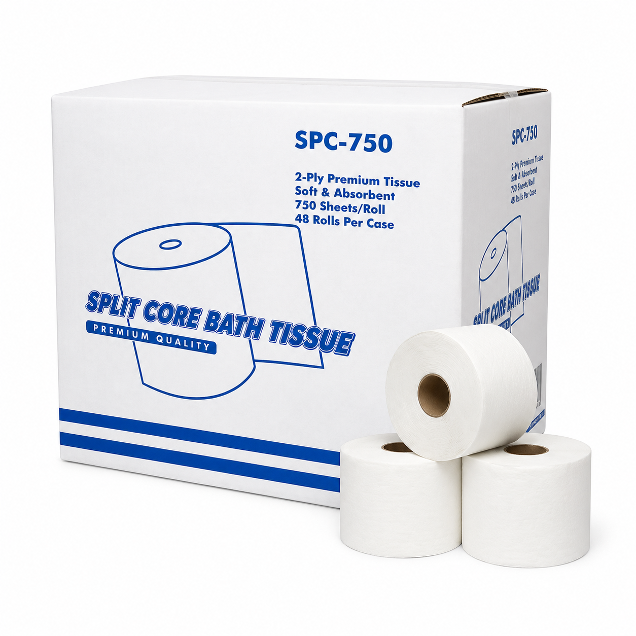 Premium, 2 Ply, Spilt Core, Toilet Tissue, 48 /Carton, Similar to GPC027 (SPC750)
