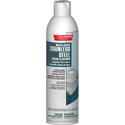 Chase Products, Champion Sprayon Water Base Stainless Steel Cleaner, 18oz, Aerosol (4385153EA)