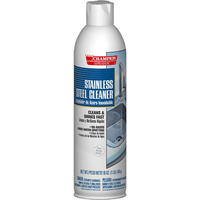 Chase Products, Champion Sprayon Oil Base Stainless Steel Cleaner, 16oz, Aerosol (4385197EA)
