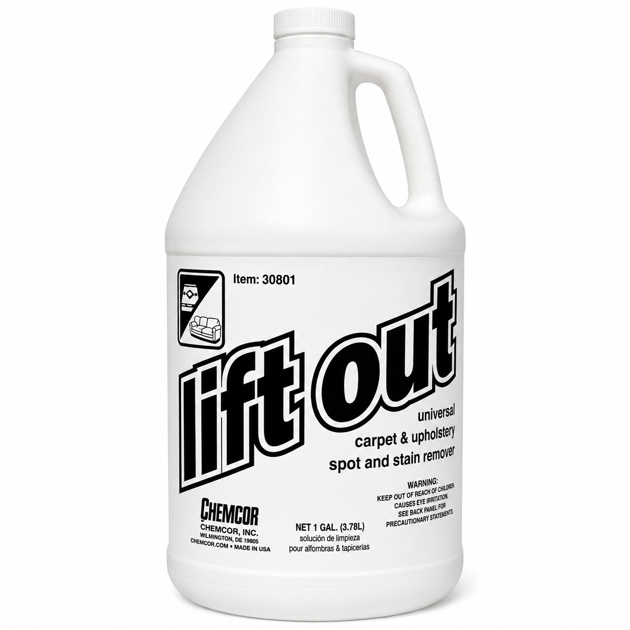 Chemcor Lift Out Carpet Spot Remover, Gallon (30801)