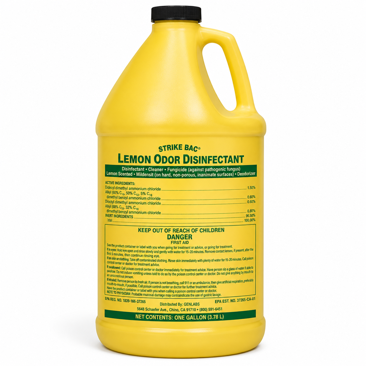Strike Bac® Lemon Odor Disinfectant Cleaner GALLON (91101EA)