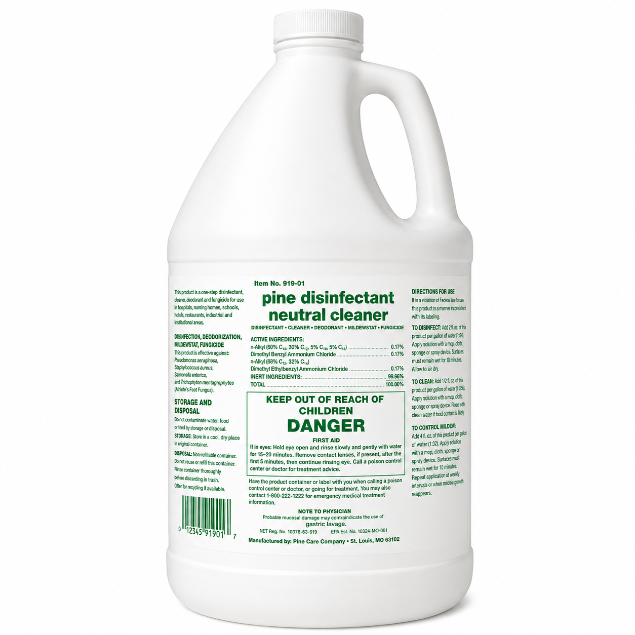CHEMCOR PINE DISINFECTANT NEUTRAL CLEANER, EPA REG, GALLON - (91301EA)