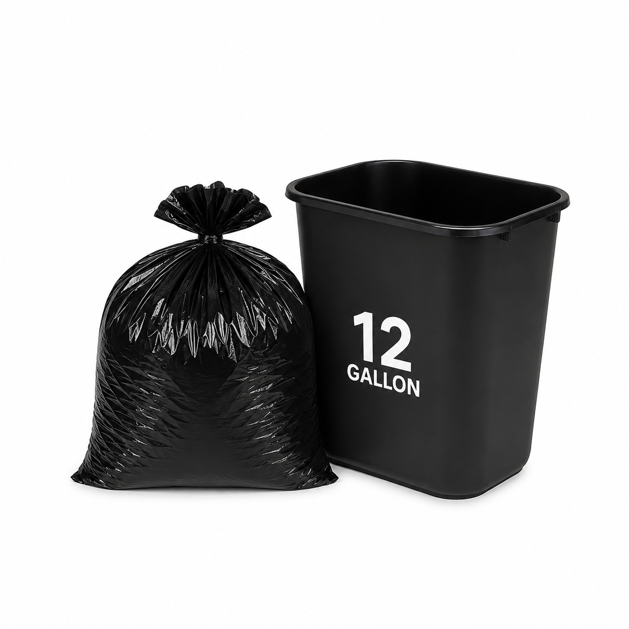 JANITORS FINEST®, CAN LINERS BLACK, 24 X 32, .45 MIL, 12-16 GALLON, 500/CS (LD2432045K)