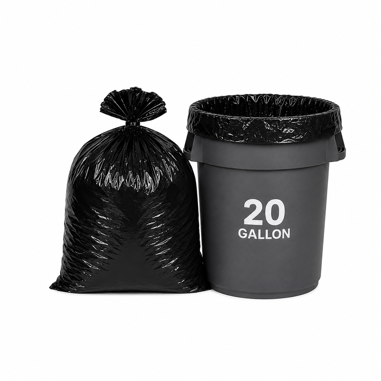 JANITORS FINEST®, CAN LINERS BLACK, 30 X 36, .80 MIL, 20-30 GALLON, 250/CS (LD303608K)