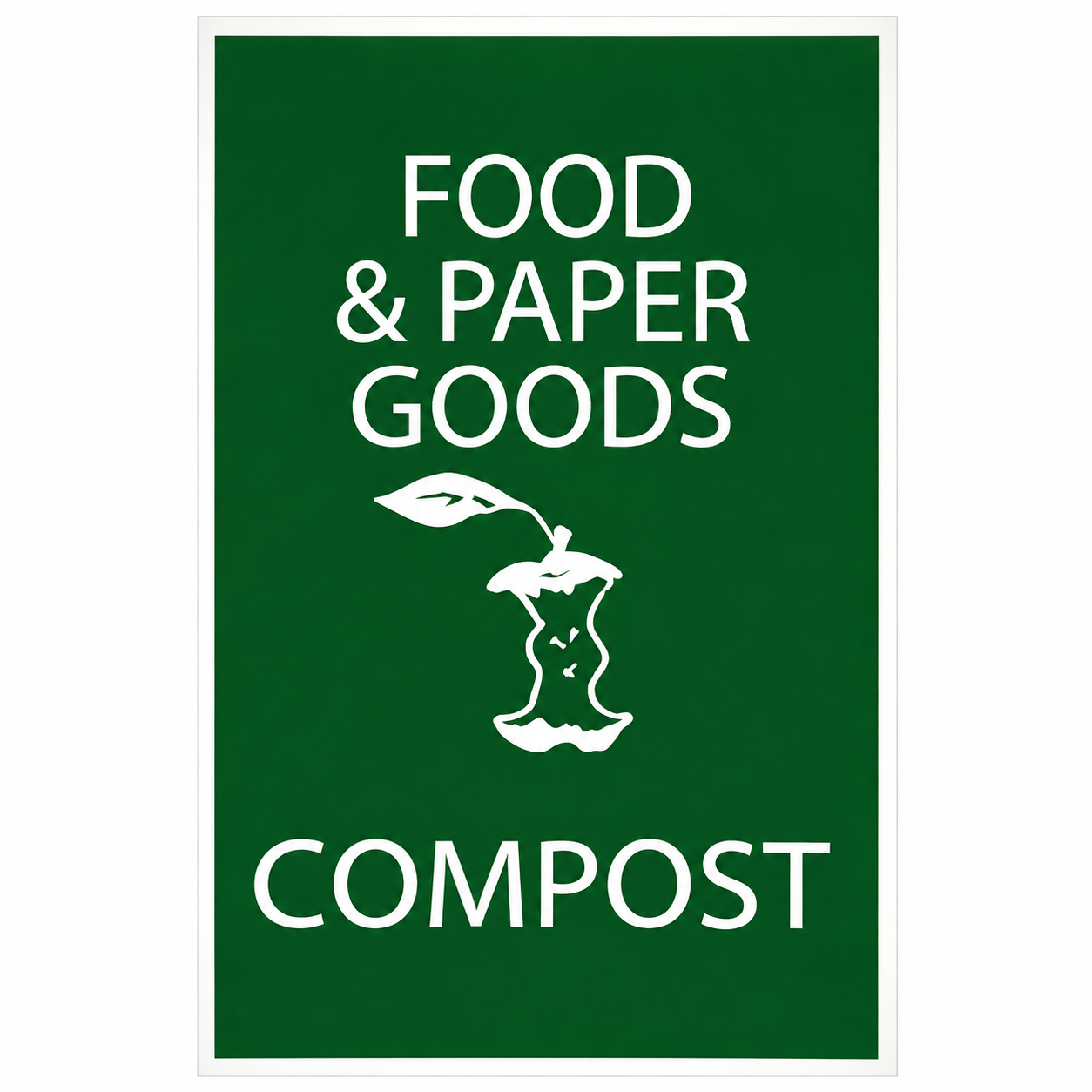 Temporary or Special Event Trash Can 18 x 18 x 28 Green For Food & Paper , 10/Bundle