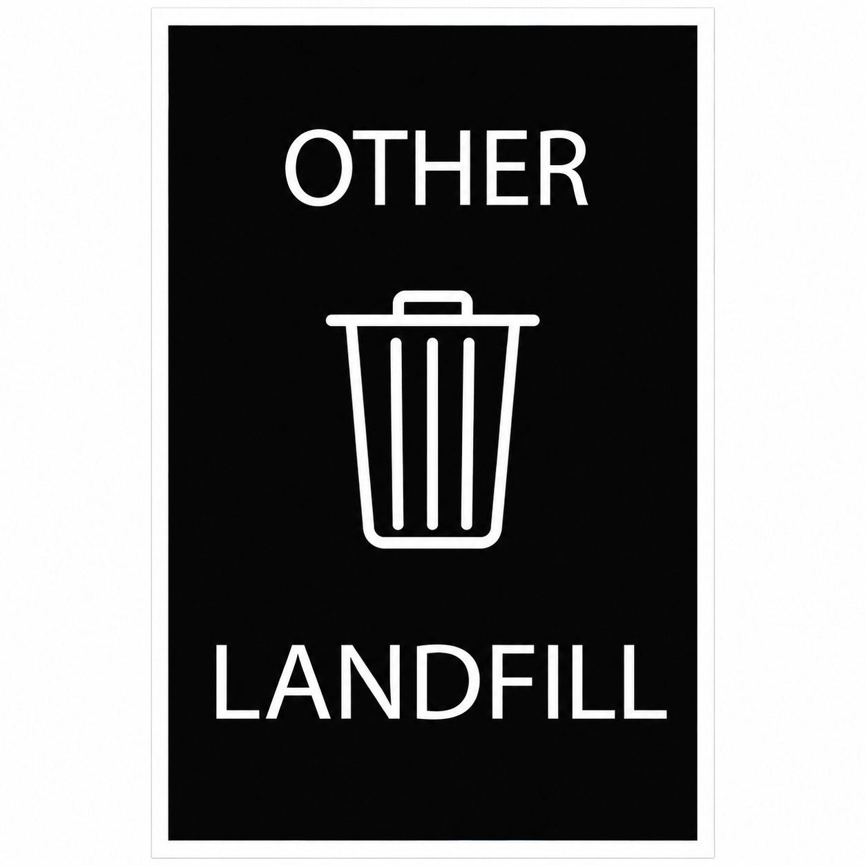 Temporary or Special Event Trash Can 18 x 18 x 28 Black Color For Landfill, 10/Bundle  T