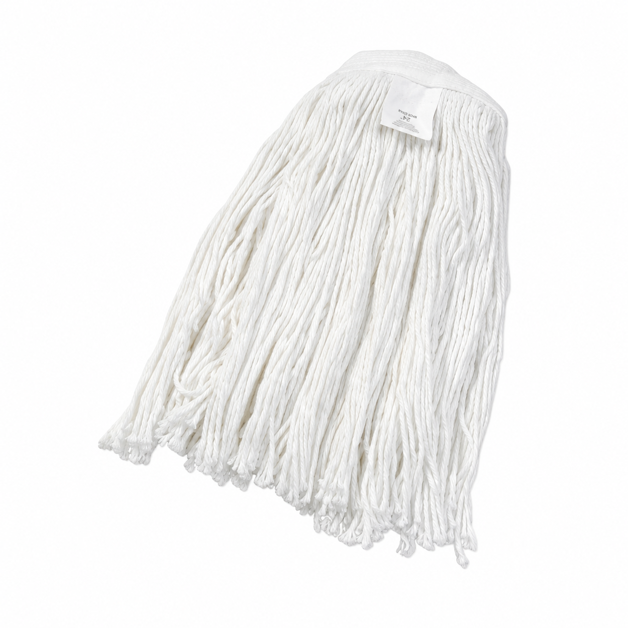 Cut-End Wet Mop Heads, Rayon, 16-oz., White