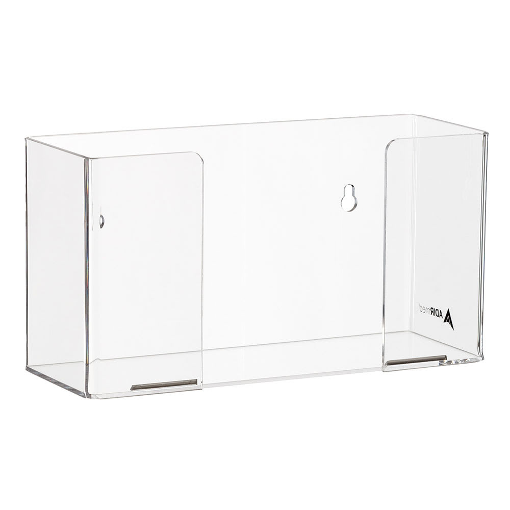 Alpine Industries 902-01 Wall-Mount Glove Dispenser w/ (1) Box Capacity - Acrylic, Clear