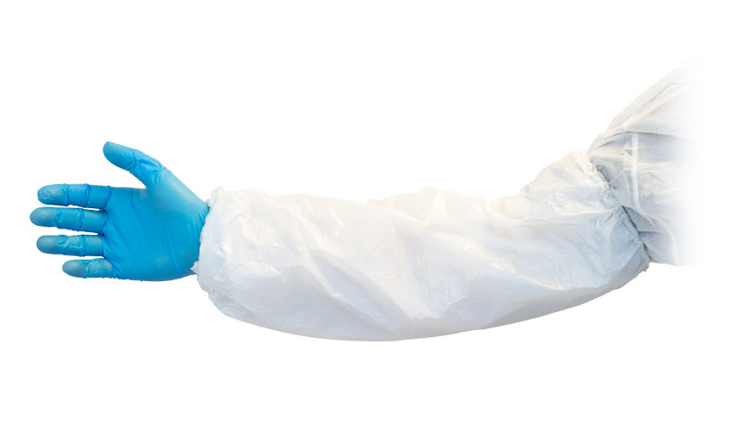 LifeGuard Poly Disposable Sleeves, White, 18", 1000/Carton (4018)