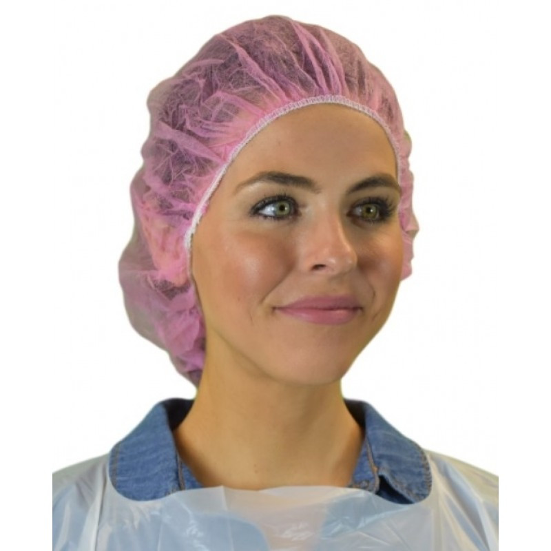 Bouffant Caps Pink, 24 Inch, 1000/Carton