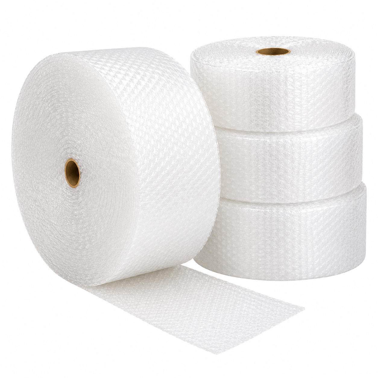 Bubble Cushioning Wrap, 12" x 750', 4 Rolls Per Bundle, Perf 12"