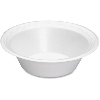 Pactiv Unlaminated Foam Dinnerware, Bowl, 12 oz, 6 Dia, White, 1,000/Carton