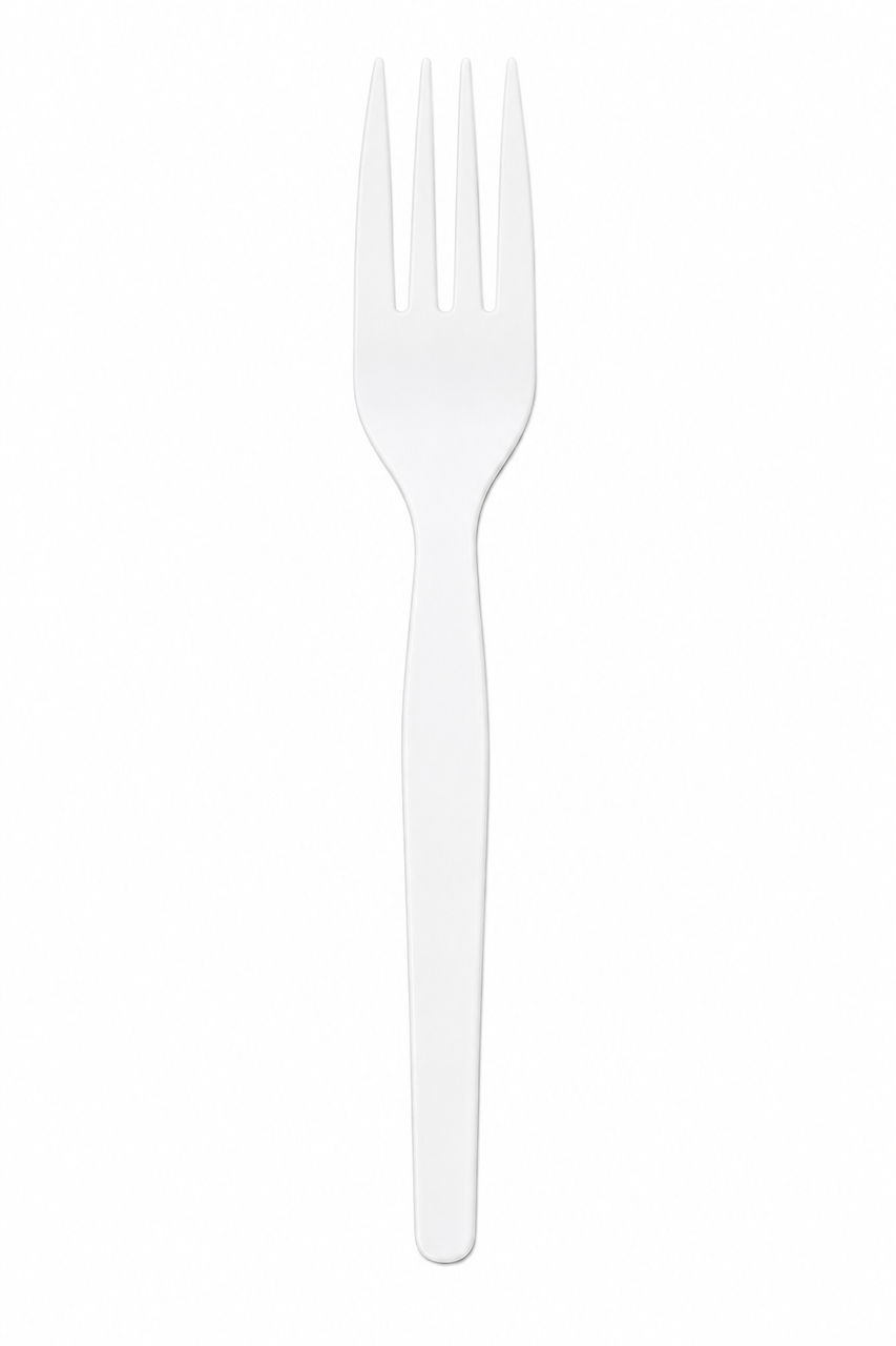 Mediumweight Polypropylene Forks, White, 1...