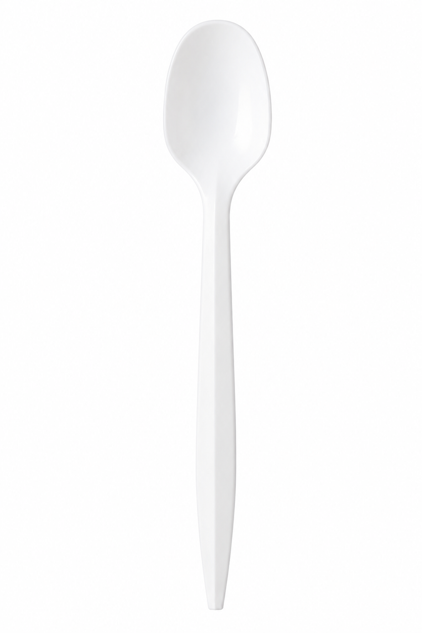 Mediumweight Polypropylene Spoons, White, ...