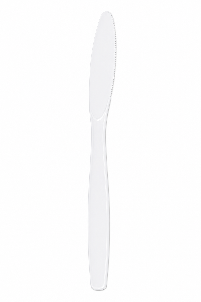 Mediumweight Polypropylene Knives, White, ...