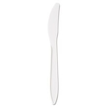 Mediumweight Polypropylene Knives, White, 1,000/carton