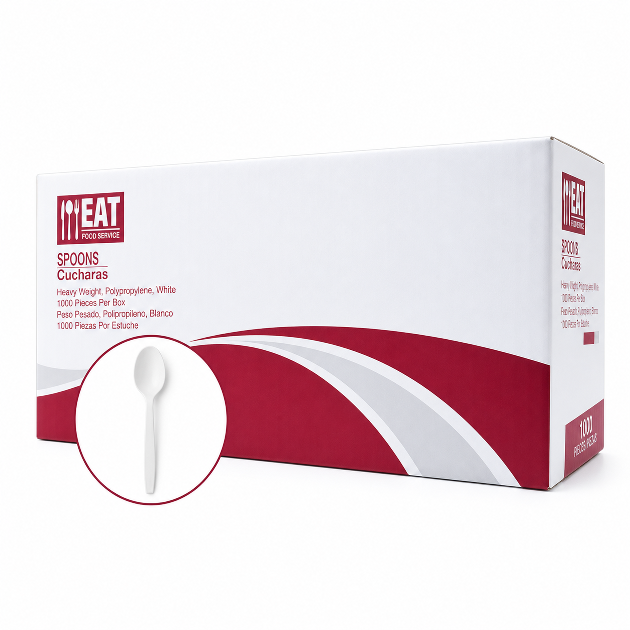 Heavyweight Polypropylene Spoons, White, 1,000/carton (HESP)