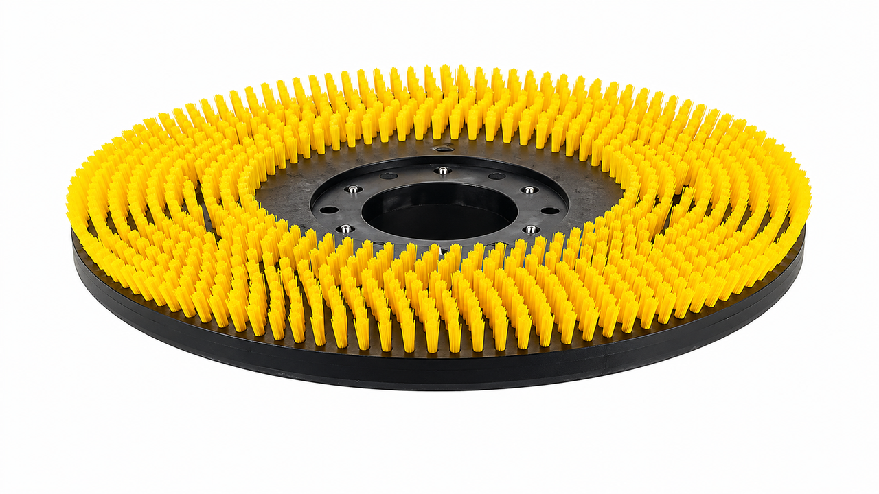 17” Pad Driver W/Polypropylene Bristles for Rotary Floor Machines