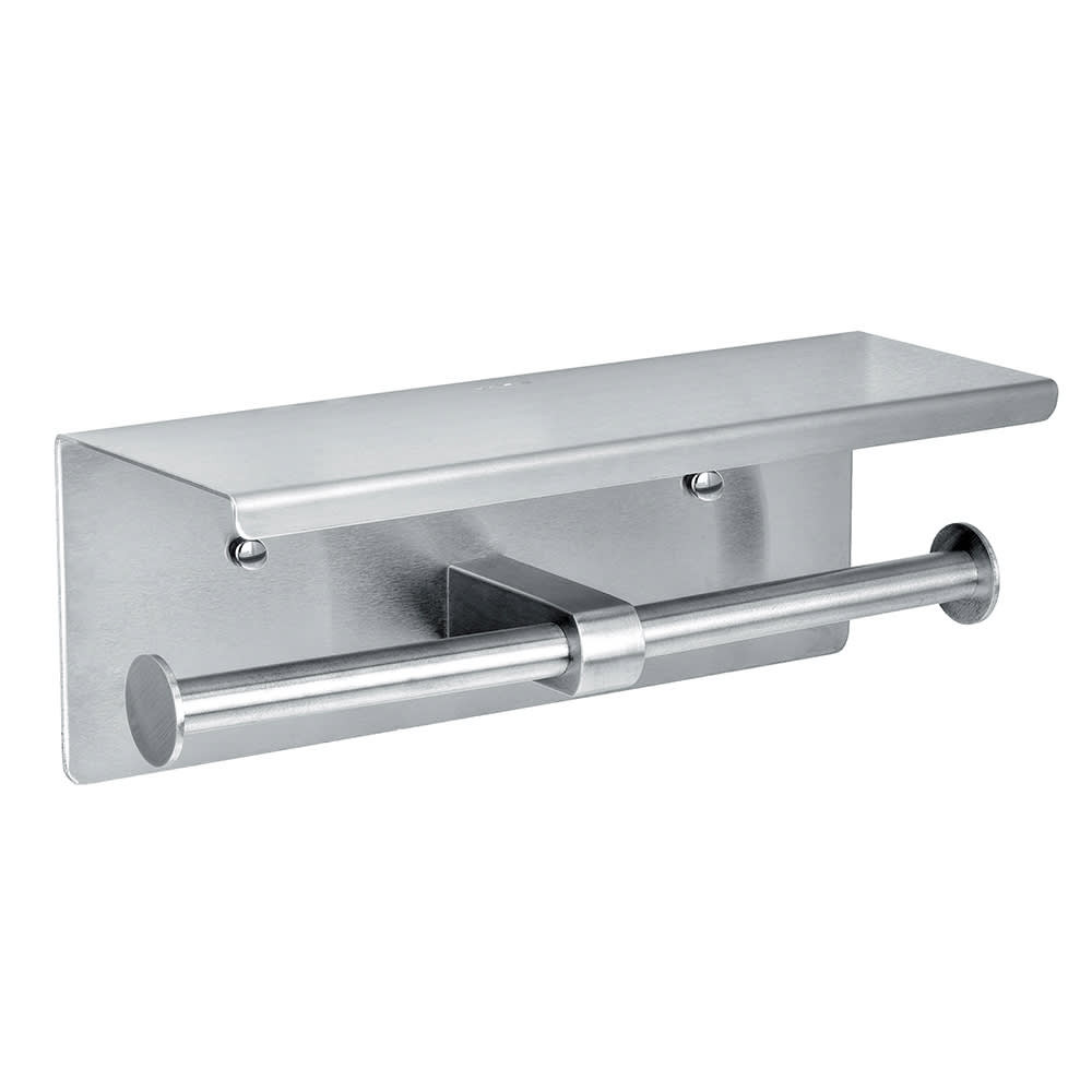 Alpine Industries 487-B Double Roll Toilet Paper Dispenser - Wall Mount, Stainless Steel