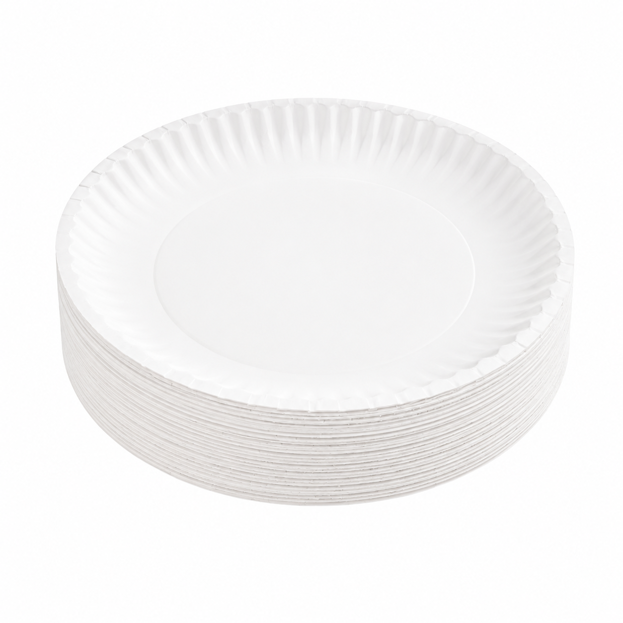 Paper Plates, 9" Dia, White, Coated, 100/p...