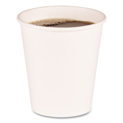 Paper Hot Cups, 10 Oz, White, 20 Cups/sleeve, 50 Sleeves/carton (SIP101000)