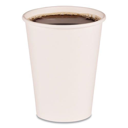 Paper Hot Cups, 12 Oz, White, 20 Cups/sleeve, 50 Sleeves/carton (SIP121000)