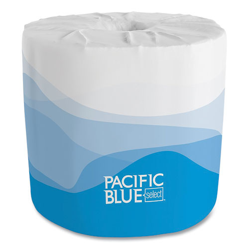 GeorgiaPac, Pacific Blue Select Embossed Bathroom Tissue In Dispenser Box, Septic Safe, 2-Ply, White, 550 Sheets/roll, 40 Rolls/carton (GPC1824001)