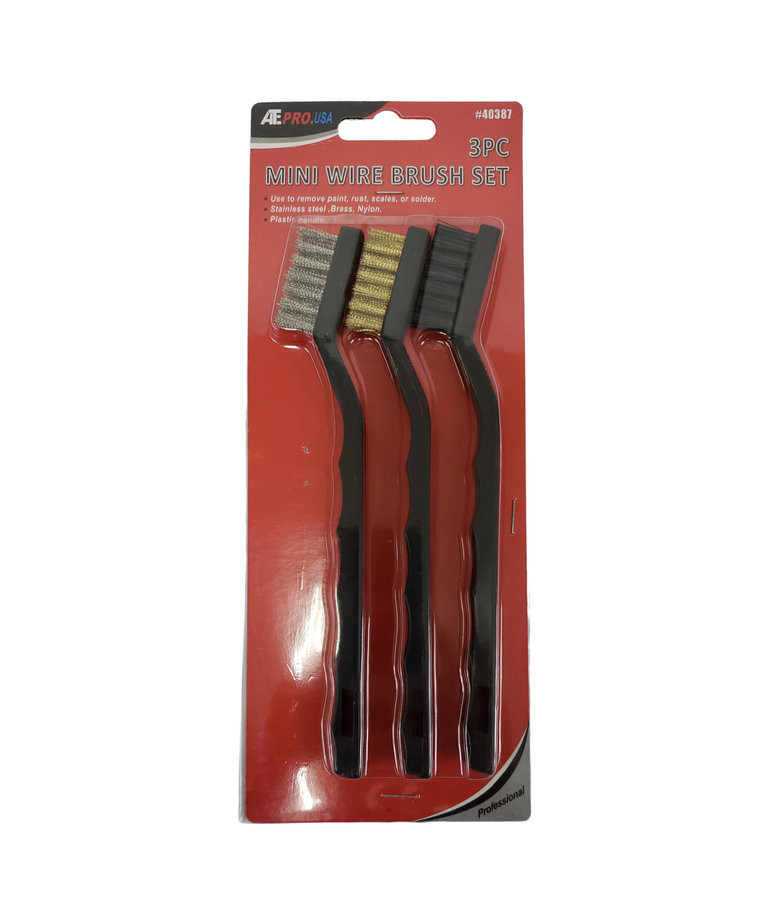 ATE, 3 Pc Mini Wire Brush 40387