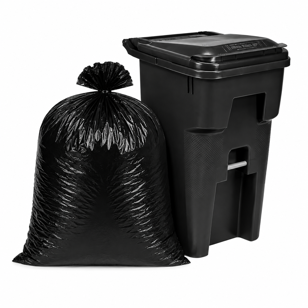 JANITORS FINEST®, CAN LINERS BLACK, 50 X 60, 1.5 MIL, 65 GALLON, 50/CS (LD506015K)