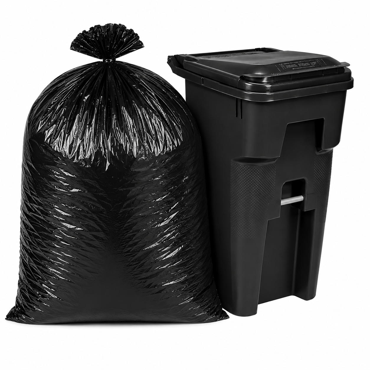 JANITORS FINEST®, CAN LINERS BLACK, 61 X 68, 1.5 MIL, 95 GALLON, 25/CS (LD616815K)