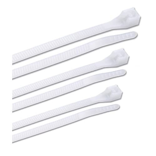 11" NYLON CABLE ZIP TIES, NATURAL, 42 LB TENSILE, 1000, BAG