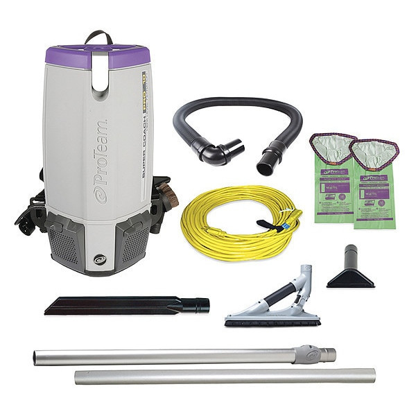 GoFit 3, 3 qt. Commercial Backpack Vacuum w/ Xover Multi-Surface Telescoping Wand Tool Kit (107713)