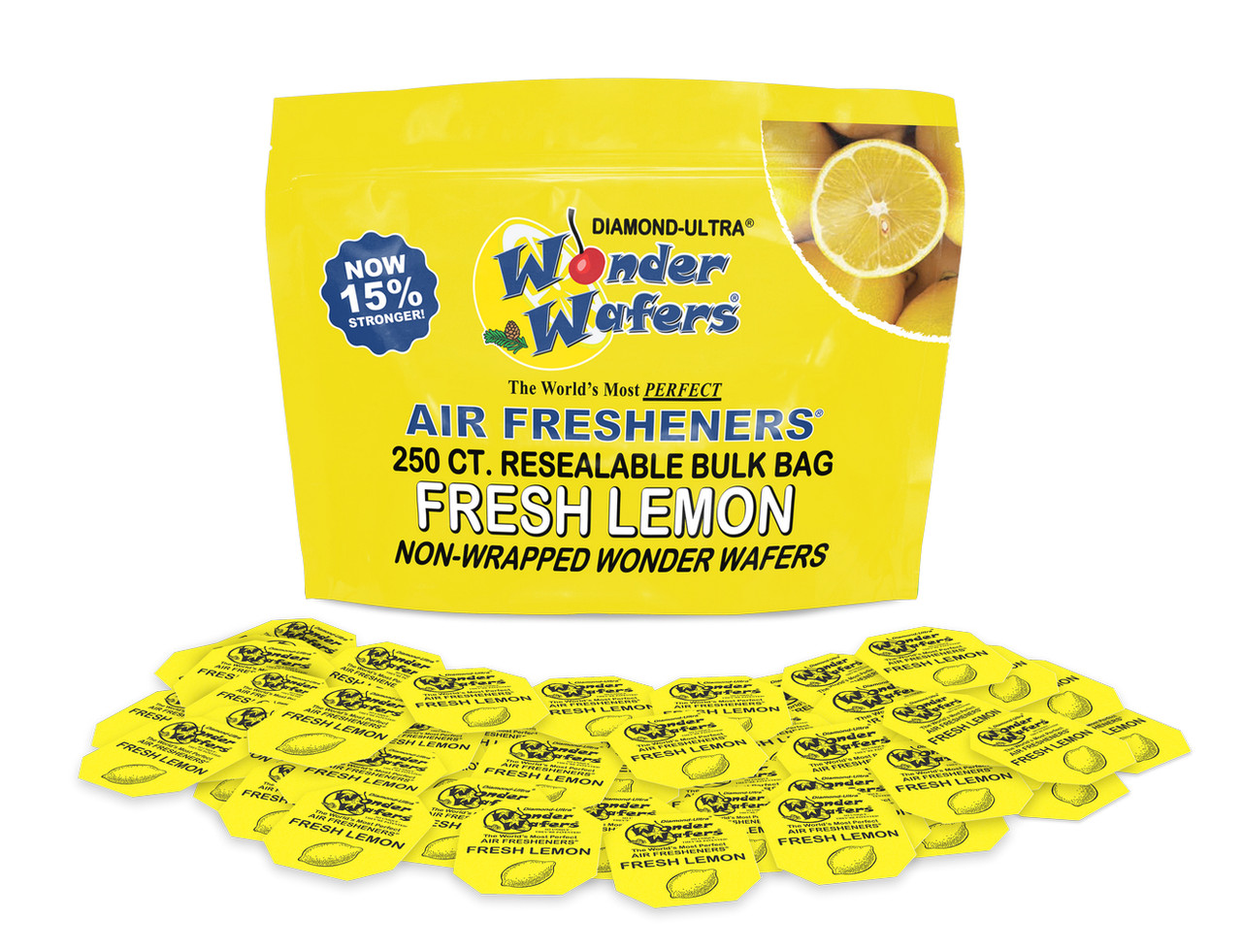 WONDER WAFERS, FRESH LEMON, AUTO AIR FRESHENERS, 250 CT