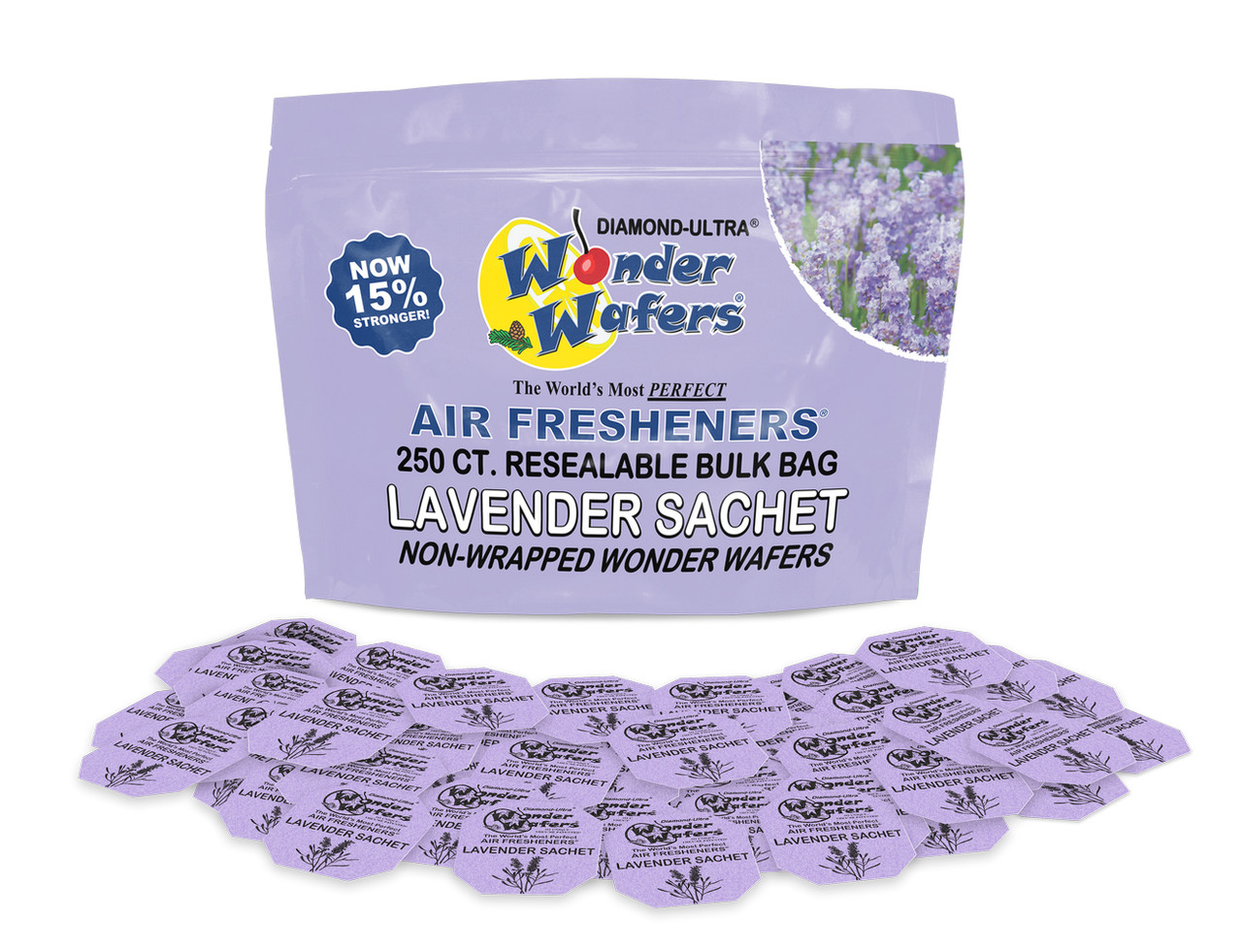 WONDER WAFERS, LAVENDER SACHET, AUTO AIR FRESHENERS, 250 CT