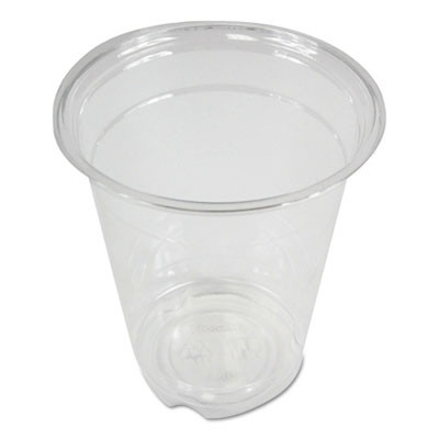 Clear Plastic Squat Cold Cups, 12/14 oz, PET, 20 Cups/Sleeve, 50 Sleeves/Carton