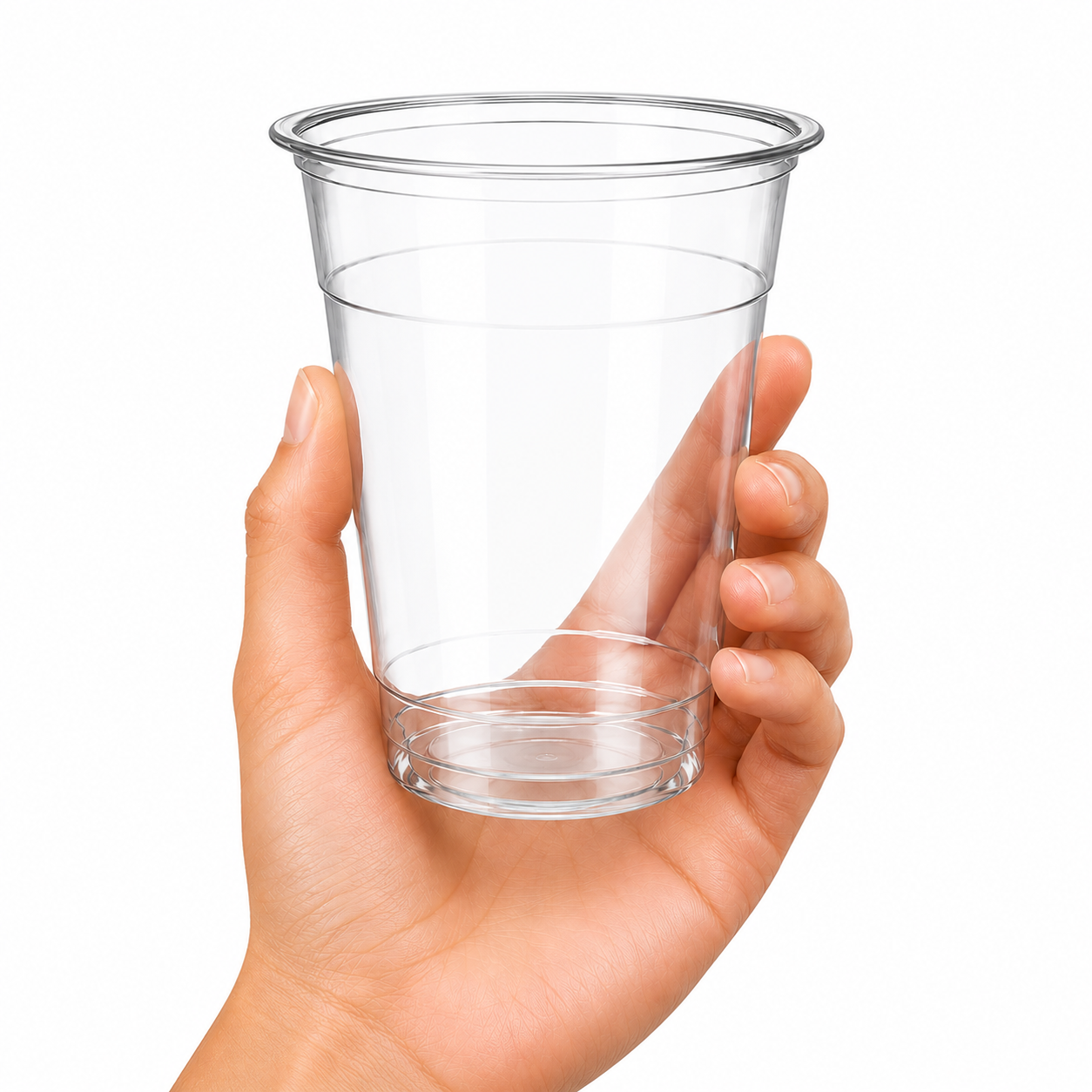 Clear Plastic Squat Cold Cups, 12/14 oz, P...